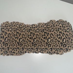 Strapless Hollister bikini Top Cheetah print